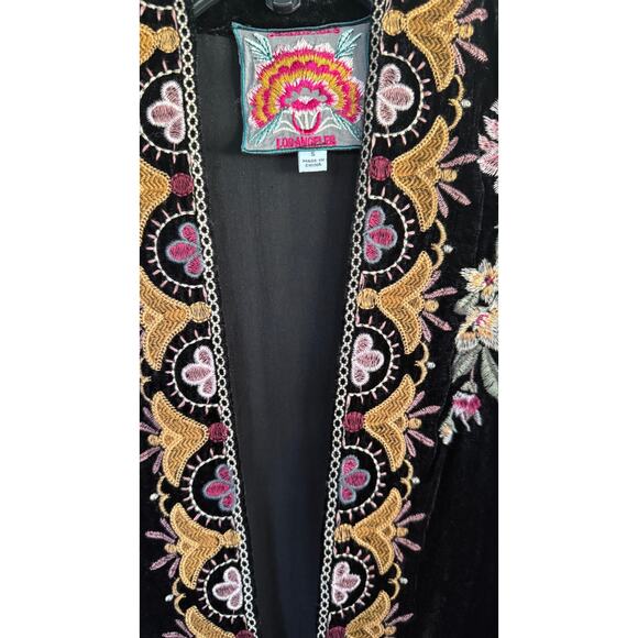 Johnny Was Velvet Embroidery Kimono - Picture 3 of 8